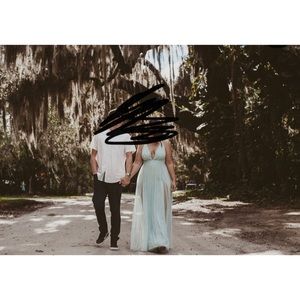 Sage Tulle Maxi Dress with Criss Cross Back